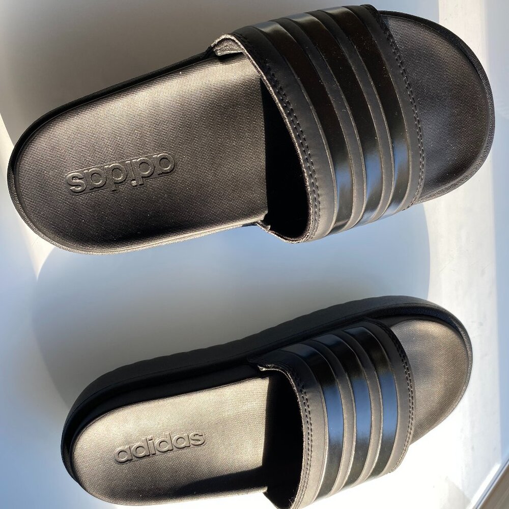 Adidas Adilette Women's Black Slip-On Casual / Recovery Sandals - Size 8